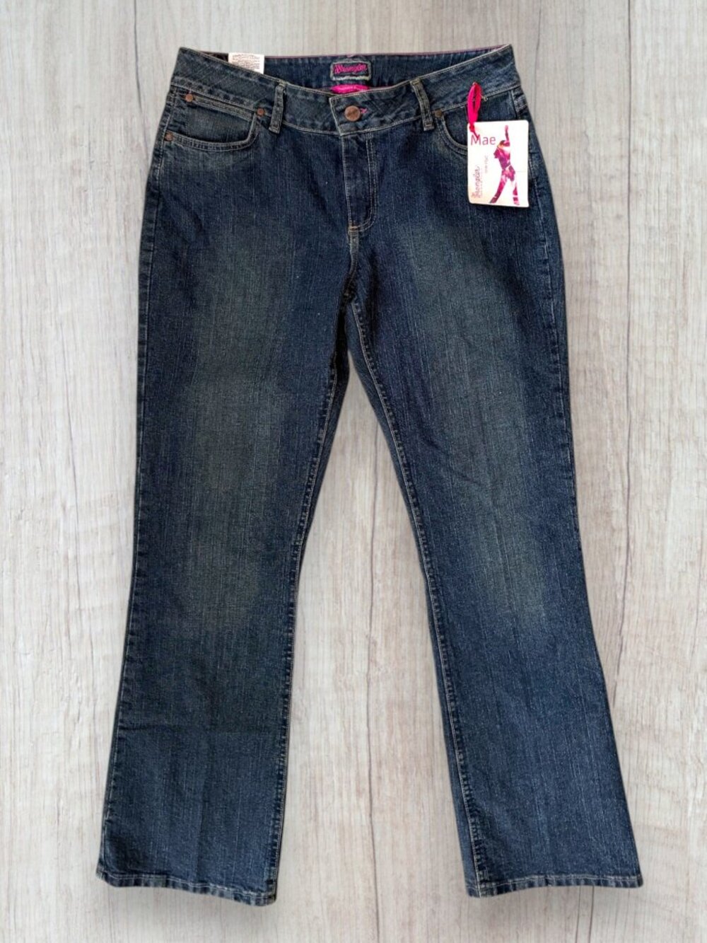 NWT Wrangler Mae Low Rise Classic Bootcut Jeans Dark Wash Y2K Western 13/14 x 32